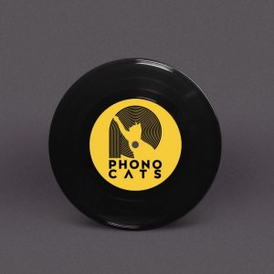 Bespoke 7-Inch Vinyl Record with Full Colour Labels (Black+small hole)